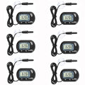 AQUANEAT Aquarium Thermometer, Fish Tank Thermometer, Digital Temperature Test, with Large LCD Display (6 Packs)