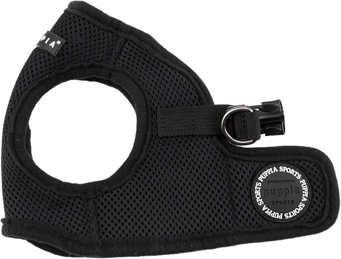 Puppia Soft Vest Dog Harness - Black - Medium