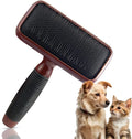 Kenchii Slicker Brush for Dogs, Professional Dog Grooming Brush for Loose Fur, Tangles, Long Short Haired, Stainless Steel Pins, Maplewood Handle, Medium