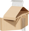 Bamboo Hangers 20 Pack - Durable & Slim Coat Hanger - Suit Hangers with 360-Degree Rotatable Hook, Suit Hangers for Clothes, Jacket, Shirt, Tank Top, Pant (Natural-1, 20)