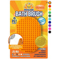 Bodhi Dog Shampoo Brush - Pet Grooming & Bath Supplies for Dogs and Cats - Bath Brush for Long & Short Hair - Premium Scrubber for Shower, Showerhead, Sprayer & Bathing (One Pack, Orange)