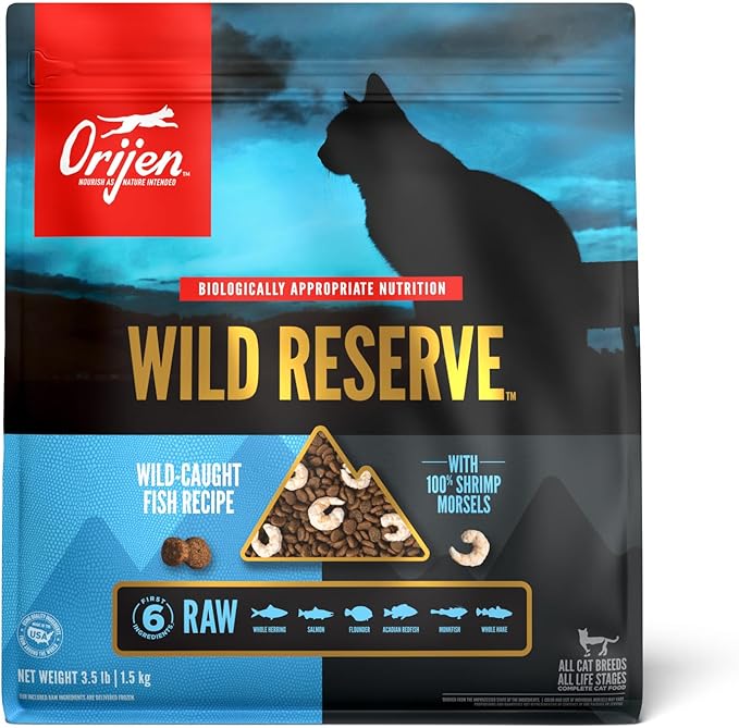 ORIJEN Wild Reserve Dry Cat Food Wild-Caught Fish Recipe 3.5lb Bag