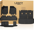 LASFIT Floor Mats & Cargo Mat for Nissan Pathfinder 7/8 Seats 2026 2025 2024 2023 2022, All Weather TPE Custom Fit Floor Liners for Pathfinder Car Mats & Trunk Mats Accessories, Black