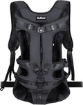 PetBonus Pet Front Dog Carrier Backpacks, Adjustable Pet Backpack, Legs Out Easy-fit Puppy Chest Carrier for Medium Small Dogs, Hands Free for Hiking, Cycling (Black, XL) | Hands Free, Adjustable, Safety Strap, Walking Hiking Cycling Motorcycle bag, Fo...