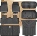 3W Tesla Model Y Juniper Floor Mats(Not for Standard), Front Rear Cargo Liner & Seatback Protector, Custom Fit 2025 2026 Model Y Accessories, TPE All Weather Odorless Non-Slip
