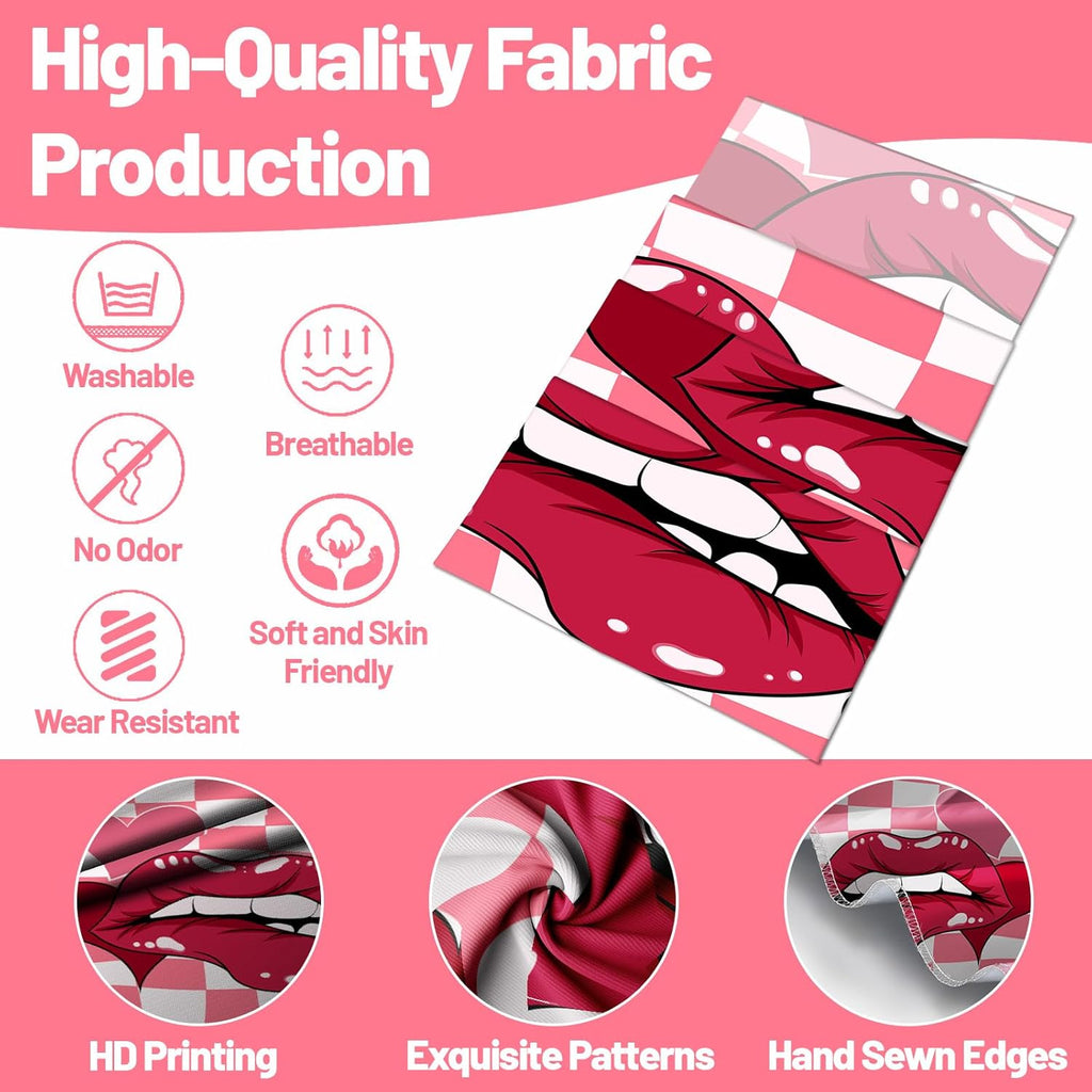 dueeia Sexy Red Lip Tapestry Wall Hanging Y2k Preppy Pink Retro Coquette Women Tapestries for Girls Bedroom Living Room Dorm Wall Decor (90.6"x70.9")