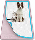 Pee Pad Holder for Dogs 34''x22'' Silicone Puppy Pee Pad Tray, Pink | Extra Large Dog Potty Tray Leak-Proof, High Edge, No Spill Training Pads for Floor Protection, No Pee Pads
