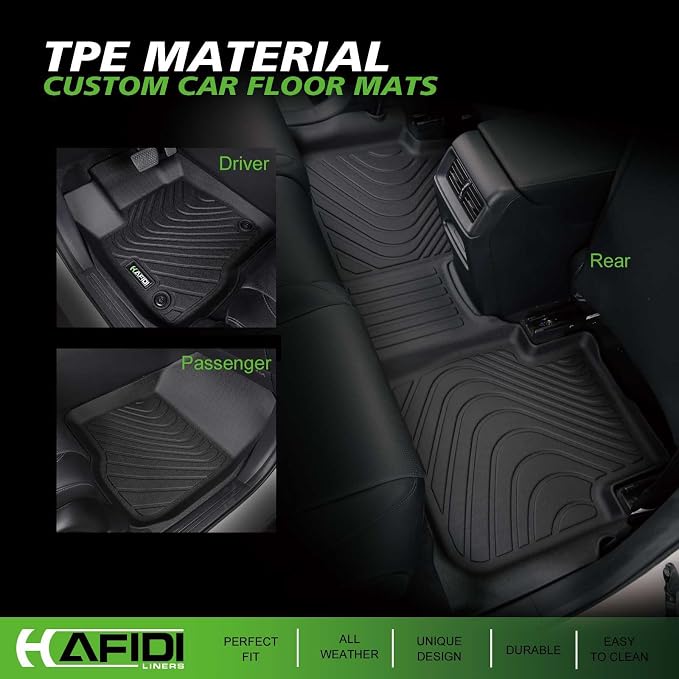HAFIDI® Floor Mats & Cargo Liner & Seatback Cargo Set for 2024 2025 2026 Chevy Traverse 7 Seats & 2025 2026 Buick Enclave & 2024-2026 GMC Acadia 7 Seats (Not for 2024 Traverse Limited)
