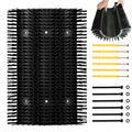Extra Large Size Livestock Scratching Brush, Upgraded Horse/Goat/Cow/Cattle Scratcher Brush for Grooming, Itch Relief Horse Scratcher Brushes Kit with Two Sets of Mounting Screws(1-Pack,Black)