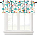 Mid Century Modern Kitchen Valance Curtains, Retro Atomic Starburst Abstract Geometric Pattern 1950S 60S Vintage Window Curtain Valance for Bedroom Living Room 54x18inch