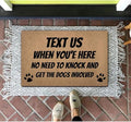 Funny Welcome Doormat (23.7 in X 15.6 in) Anti-Slip Rubber Back Entrance Way Indoor Front Porch Decor Rugs House Warming Gift (Text Before Arrived No Knock)
