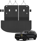 Auxko All Weather Cargo Mat with Backrest Mat Fit for Kia Telluride 2027 Gas/Hybrid TPE Accessoris All Season Guard Odorless Anti-Slip Black