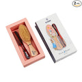 Kent Peter Rabbit Jemima Puddle Duck Baby Hair Brush and Comb Set, Soft Bristle Newborn Hair Brush, Wooden Beechwood Baby Brush Set for Fine Hair