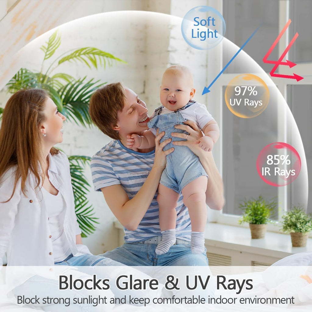 Niviy One Way Privacy Window Film See Out Not in 41 x 78.7 Inch Reflective Window Film Heat Blocking Anti UV Glass Door Mirror Window Tint for Home Office, Silver