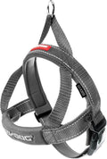 EzyDog Quick Fit Dog Harness, Soft Neoprene Padding - X-Large, Gray | Fast One-Click Buckle, Adjustable Fit, Strong Reinforced Materials, Reflective Stitching, No Pull Dog Harness, Easy Walking