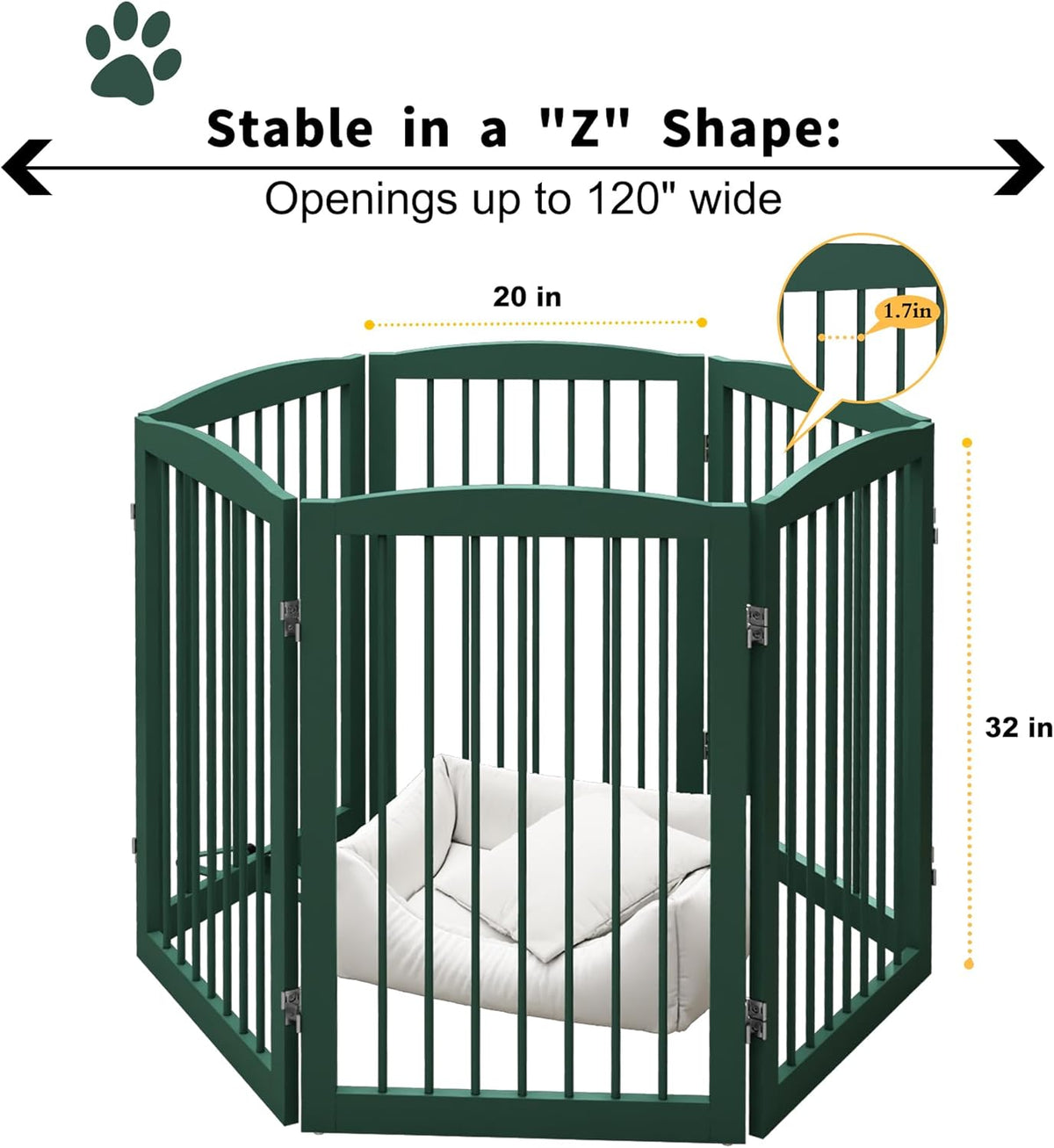 Freestanding Pet Gate for Dogs. Built to hold up to how pets actually live at home.