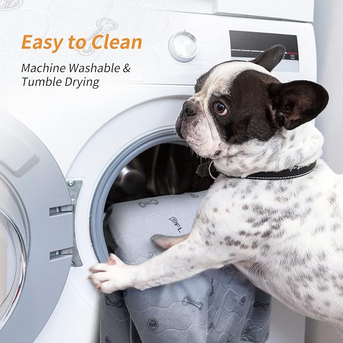 Dog Pee Pad Washable 65x48 Large, Fast Absorption Reusable Puppy Pads | Waterproof, Non-Slip, Bone Print, Pet Training Pads for Whelping, Dog Playpen, Incontinence, Housebreaking