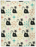 ICMOLYYENLO Abstract Cat Tapestry, Medieval Abstract Atomic Star Cat Vintage Home Wall Hanging Art Tapestry for Bedroom Living Room Dormitory 60x80 Inch