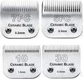 Dog Grooming Clipper Replacement Blades Compatible with Andis Pet Clipper/Oster A5/Wahl KM Series Dog Clipper,Ceramic Blade & Stainless Steel Blade(10+30+7FC+5FC)