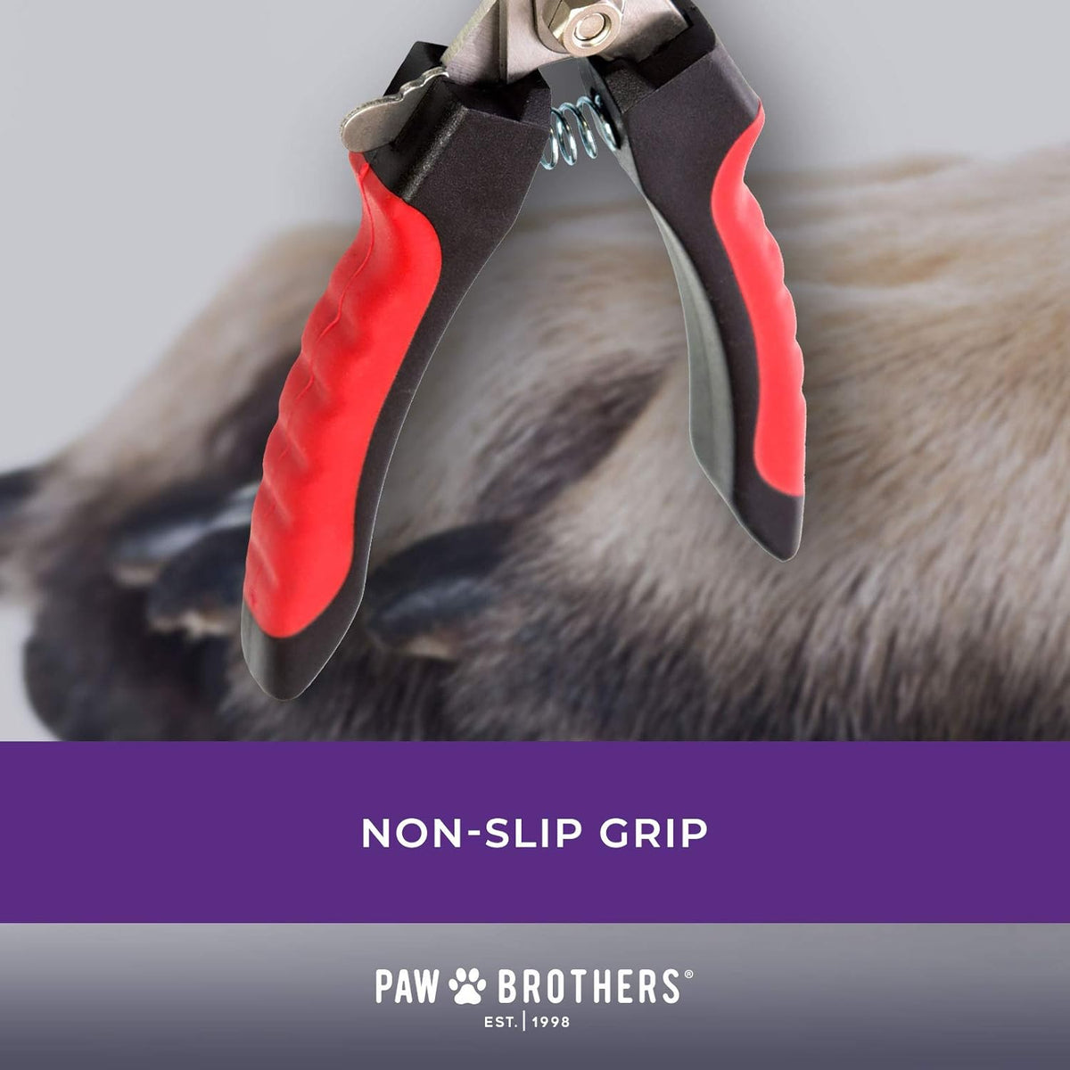 Ryan's Pet Supplies Paw Brothers Nail Clipper for Dogs and Cats, Pet Nail Clippers, Safe Grooming Tool, Professional Grade, Stainless Steel Blades, Safety Guard, Medium, 5.5 inches