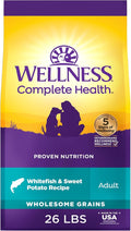 Wellness Complete Health Dry Dog Food, Wholesome Grains, Natural, Whitefish & Sweet Potato Recipe, (26-Pound Bag)