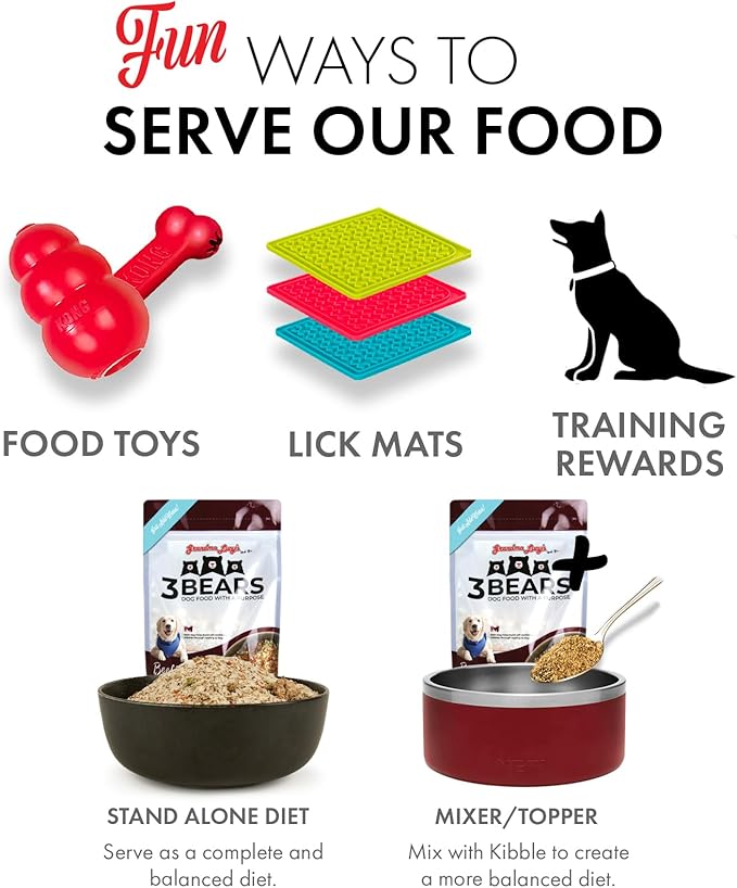 Grandma Lucy's 3 Bears Beef Dog Food - 1lb