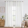 NICETOWN Off White Privacy Sheer Curtains 52x92 Inches Long for Living Room Bedroom 2 Panels Set Non-See-Through Semi Sheer Curtains Light Filtering Window Drapes, 52" W