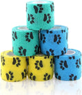 AUPCON Vet Wrap Cohesive Bandages Bulk Self Adhesive Bandage Wrap Self Adherent Wrap Non-Woven for Dogs Pet Animals & Ankle Sprains & Swelling 2 Inch x 5 Yards (2 Inch Claw)