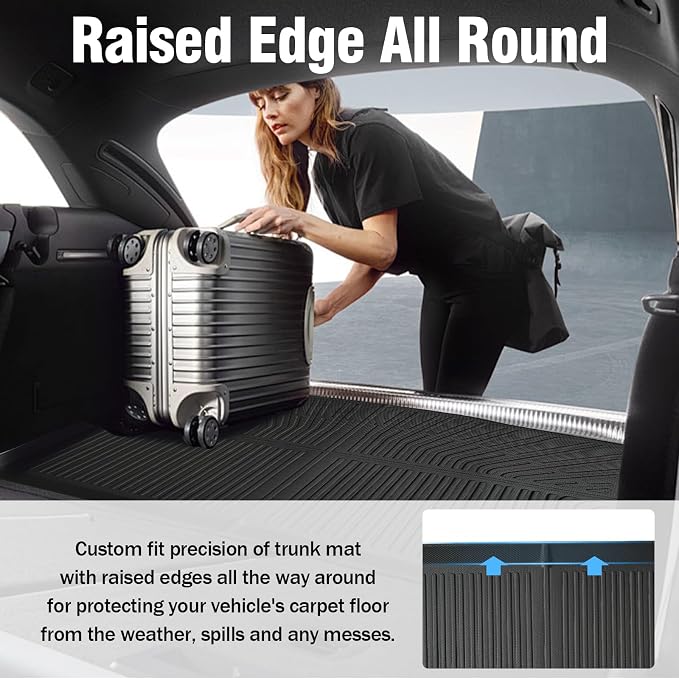 Yakitoko 3D TPE Car Trunk Cargo Liner Mat for Subaru Outback 2015-2019 Custom Fit All-Weather Waterproof Floor Protection, Heavy Duty & Odorless