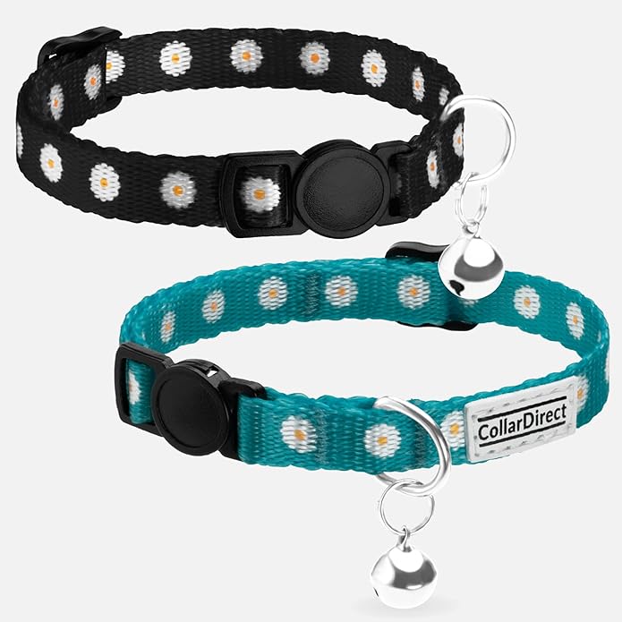 CollarDirect Cat Collar Breakaway with Removable Bell Set of 2 PCS