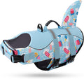 Shark Dog Life Vest for Swimming, Boating, Kayaking, Surfing, Canoeing - High Buoyant Dog Life Jacket, Ripstop High Flotation Swimsuit for Small, Medium, Large Dogs (Blue, Medium)
