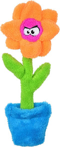 Cycle Dog Duraplush Large Potted Flower (Colors May Vary): Sqeakerless Eco-Friendly and Durable Toy for Dogs | Perfect for Fetch and Tug-of-War Play | Made in USA