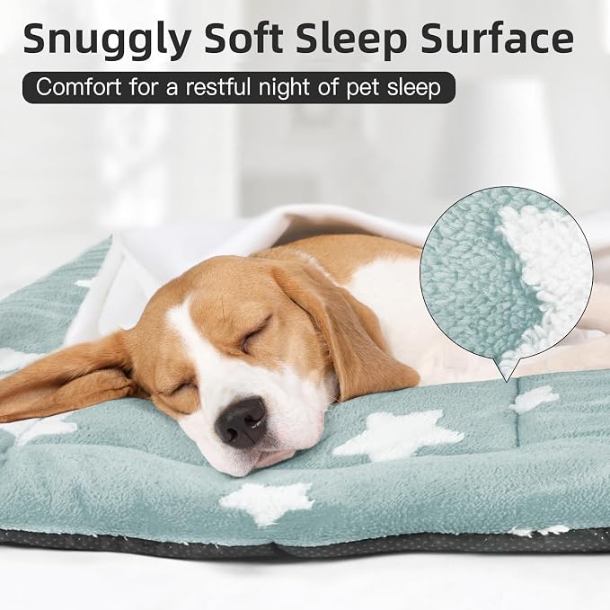 Mora Pets Dog Crate Pad Dog Kennel Bed Mat for Large Dogs Washable Cute Star Pet Bed for 36 inch Cage Ultra Soft Flat Puppy Cat Cushion for Cozy Sleeping Anti-Slip Blue 36 x 23 | Soft Dog Bed Mat, Crate Pad for Dog Cages Cozy Sleeping Liner, Pet Pillow...