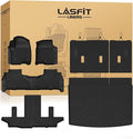 LASFIT Floor Mats & Cargo Liner with Backrest Mat 2021-2026 & Only 7 Seats (Not for 8/9 Seats) for Chevy Suburban/GMC Yukon XL (Only Yukon XL, Not Fit Yukon)/Cadillac Escalade ESV (Not Fit Escalade)