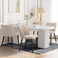 Wooden Dining Chairs Set of 4, Upholstered Kitchen Dining Room Chair, Modern Fabric Farmhouse Dinner Chair for Restaurant & Cafe, Camel