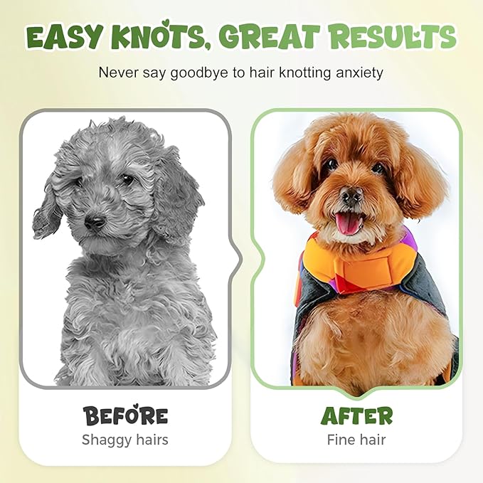 Double-Sided Pet Grooming Brush for Dogs and Cats, 2026 New Dog Deshedding Brush, Dematting Comb Removes Tangles Knots and Loose Fur, Ergonomic Pet Grooming Tool (Green)