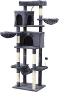 Letkind 70-Inch Cat Tree,Large Cat Tree Tower with Hammock, Scratching Post, Condo and Multi-Level Cat Tower for Large Cats, Cat Activity Center Playhouse, Dark Gray LCT016