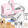 Afloia 6-in-1 Dog Grooming Kit, Pet Grooming Vacuum for Shedding, Dog Hair Vacuum with Clipper Nail Trimmer Grinder, Pet Brush Groomer at Home, Low Noise Cats Hair Remover, 1.5L Dust Cup, Pink | All-in-one grooming covers brushing, clipping, trimming a...
