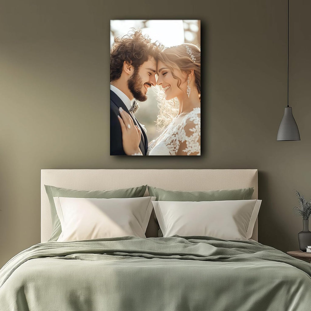 Personalized Pictures to Canvas for Wall Custom Canvas Prints with Your Photos for Family Wedding Office Home Wall Decor Unframed 30x20in