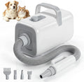 NEWBULIG Dog Hair Dryer with Heater for Grooming, High Velocity Speed | 1550W Dog Blow Dryer, Temperature Adjustable Dog Blower Grooming, White