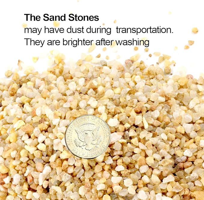 TOYPOPOR Coarse Silica Sand 2.2lb for Bonsai Cacti Succulent and Carnivorous Plant Mix