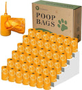 Citrus Scented Dog Poop Bags - 630 counts Orange Pet Waste Bags with Dispensers, Extra Large 13x9 Inch Leak-Proof Fragrance Bags for Dogs Walking and Cat Litter