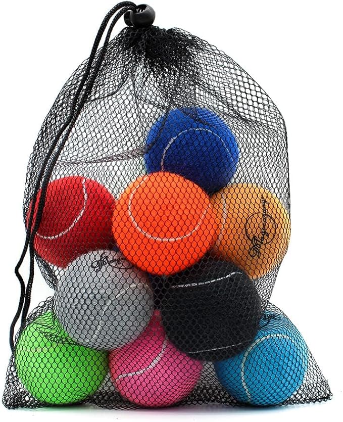 Magicorange Tennis Balls, 12 Pack Advanced Training Tennis Balls Practice Balls, Come with Mesh Bag for Easy Transport, Good for Beginner Training Ball