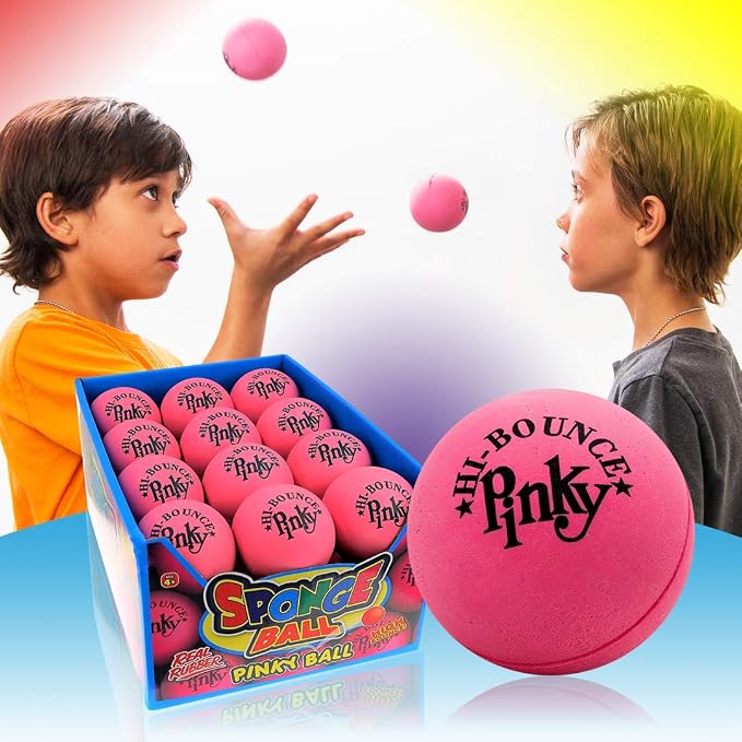 JA-RU Hi Bounce Pinky Ball (12 Pinky Balls) Rubber Bouncy Balls for Kids | Solid Pink Massage Balls, Outdoor Playground Toys, Stress Relief Toy, Bulk Party Favors & Classroom Prizes. 976-12p