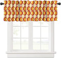 Retro Geometric Pattern Valance Curtains, Vintage 1970S Groovy Bauhaus Mid Century Modern Window Curtain Valance for Bedroom Living Room Kitchen 54x18inch