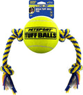 Petsport Mega Tuff Ball Tug Dog Toy - Mega Tennis Balls for Large Dogs, Dog Tug Toys, Great for Boredom & Aggressive Chewers, Dog Toy, Certified Non-toxic, Won’t Wear Down Teeth - 6"