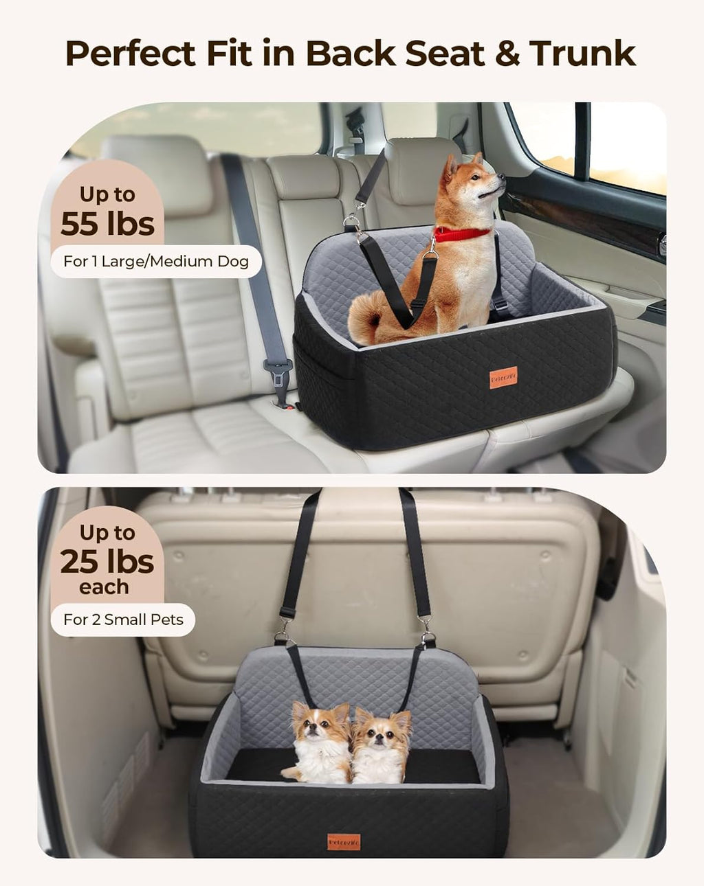 Dog Car Seat for Large Medium Dogs. Sized and styled for real homes, not just a listing photo.