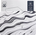Diatomite Stone Pet Feeding Mat for Dog Cat Super Absorbent Diatomite Quick Drying Stone Dog Food Mat, Dog Mats for Food and Water with Non-Slip Station, Fast Dry Pet Mats,Marble Water Flow