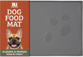 Leash Boss Rectangular Silicone Pet Feeding Tray - Raised-Edge Waterproof Dog Bowl Mat - Flexible Silicone Tray - Easy-Clean Cat Food Mat - Small, 18 x 11 in, Gray