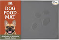 Leash Boss Dog Food Mat - 2-Pack, Waterproof Cat & Dog Bowl Mat for Food and Water, Silicone Pet Feeding Mats for Floors, Non-Slip Placemat with High Edges, Puppy Essentials (Small: 18"x11", Gray)
